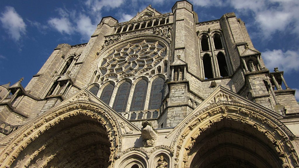 an image of Chartres Cathedral in France